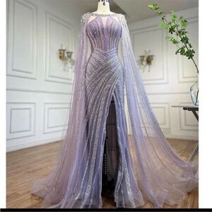 Elegant Lavender Evening Gown